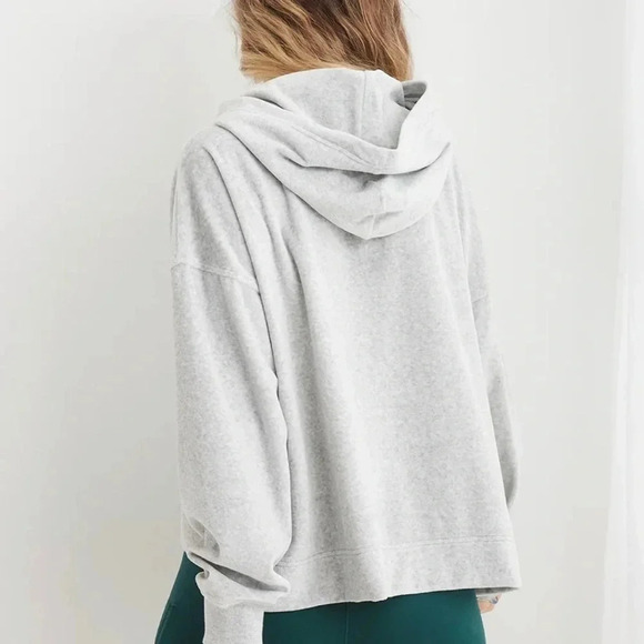 Aerie Velour Cropped Hoodie in Fresh
Bright Blue Size: L NWT - Picture 3 of 11